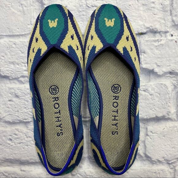 Rothys The Flat in Moroccan Blue, Rare - Picture 3 of 6